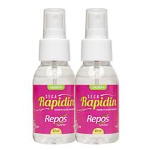 Kit 2 Secante de Esmalte Instantâneo Spray Repos Acabamento com Brilho Seca Rapidin 60ml