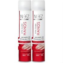 Kit 2 Secante De Esmalte Profissional Instantâneo Proteção Ativador Brilho Unhas Spray Neez 400ml