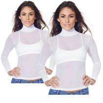 Kit 2 Segunda Pele Manga Longa Blusa Gola Alta Lupo Fio 40