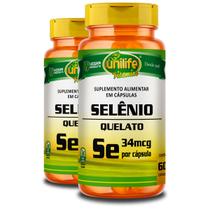 Kit 2 Selênio Quelato Unilife 60 Cápsulas Kit 2 Selênio Quelato Unilife 60 Cápsulas
