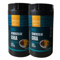 Kit 2 Semente de Chia 100% Pura Premium 567g Wood Superfoods