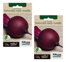 Kit 2 Sementes Beterraba Early Wonder Tall Top Topseed 1,5g