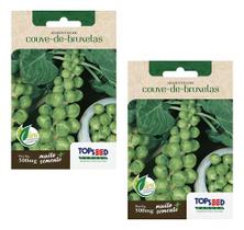 Kit 2 Sementes De Couve De Bruxelas Alta Germinação Salada Kit 2 Sementes De Couve De Bruxelas Alta Germinação Salada