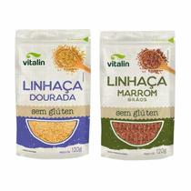 Kit 2 Sementes De Linhaça Vitalin: Dourada, Marrom Kit 2 Sementes De Linhaça Vitalin: Dourada, Marrom