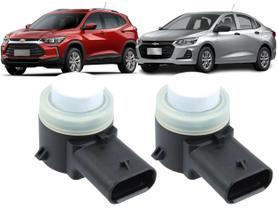 Kit 2 Sensor Estacionamento Branco Onix Tracker 26280455 GM