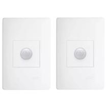 Kit 2 Sensor Presença Bivolt Automatico Habitat Branco 2107