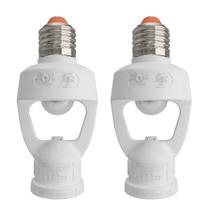 Kit 2 Sensor Presença / Fotocélula Timer Soquete E27 - Acende Automático e Fácil Instalação