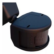 Kit 2 Sensor Presença Frontal Externo Preto Smart Fotocélula