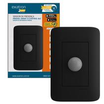 Kit 2 Sensor Presenca Predial 4x2 Preto Fotocelula Smart X-Control