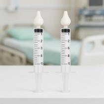 Kit 2 Seringas Nasal 10ml Silicone Bebê Limpeza Suave Kit 2 Seringas Nasal 10ml Silicone Bebê Limpeza Suave