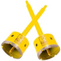 Kit 2 Serra Copo Diamantada 60Mm Com Haste Pino Profissional Kit 2 Serra Copo Diamantada 60Mm Com Haste Pino Profissional