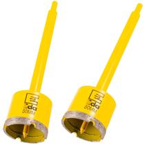 Kit 2 Serras Copo Diamantada 50Mm Haste E Guia Profissional Kit 2 Serras Copo Diamantada 50Mm Haste E Guia Profissional