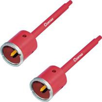 Kit 2 Serras Copo Diamantadas 30mm Com Haste Cortag 61416 Kit 2 Serras Copo Diamantadas 30mm Com Haste Cortag 61416