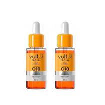 Kit 2 Sérum Facial Antissinais Antioxidante Uniformizador Vult Vitamina C10 30ml