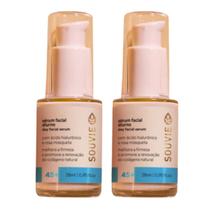 Kit 2 Sérum Facial Diurno 45+ Hidrata Revitaliza 28ml Souvie Kit 2 Sérum Facial Diurno 45+ Hidrata Revitaliza 28ml Souvie