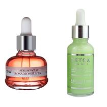 Kit 2 Serum Facial Rosa Mosqueta + Detox Skin Care Regenerador Antioxidante Max Love