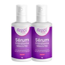 Kit 2 Sérum Hidratante Mãos e Pés Repós 90g Prossional Unhas Kit 2 Sérum Hidratante Mãos e Pés Repós 90g Prossional Unhas