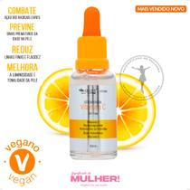 Kit 2 Sérum Vitamina C Acido Hialuronico P/ rosto Anti-idade