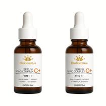 Kit 2 Sérum Vitamina C Antioxidante Facial Uniformiza o Tom, Reduz Manchas e Ilumina a Pele Bioflorattus