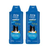 Kit 2 Shampo Para Cachorro e Gato Neutro Pet Clean 700ml