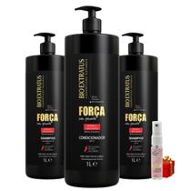 Kit 2 Shampoo 1 Condicionador Força com Pimenta 1 litro Bio Extratus + Presente Lourre 15ml Kit 2 Shampoo 1 Condicionador Força com Pimenta 1 litro Bio Extratus + Presente Lourre 15ml