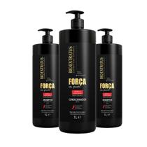 Kit 2 Shampoo 1 Condicionador Força com Pimenta 1L Bio Extratus