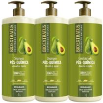 Kit 2 Shampoo 1 Condicionador Pós Quimica 1 L Bio Extratus Kit 2 Shampoo 1 Condicionador Pós Quimica 1 L Bio Extratus