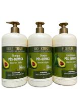 Kit 2 Shampoo 1 Condicionador Pós Quimica 1 L Bio Extratus