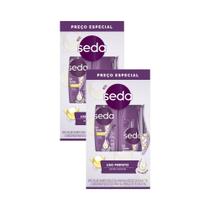 Kit 2 Shampoo 300ml e Condicionador 190ml Seda Liso Perfeito