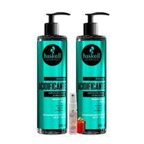 Kit 2 Shampoo Acidificante pH Balanceado 300ml Haskell + Presente Lourre 15ml
