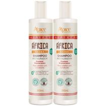 Kit 2 Shampoo África Baobá Apse Restaurador Vegano Limpeza Suave Cacheados Crespos Ondulados 300ml