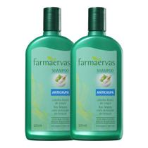 Kit 2 Shampoo Anti Caspa 320ml Oleosidade Coceira Farmaervas
