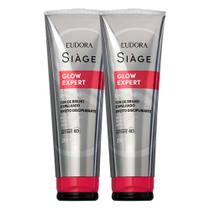 Kit 2 Shampoo Anti Frizz Glow Expert Nutrição Limpeza e Brilho Contra 250ml Eudora Siàge Kit 2 Shampoo Anti Frizz Glow Expert Nutrição Limpeza e Brilho Contra 250ml Eudora Siàge