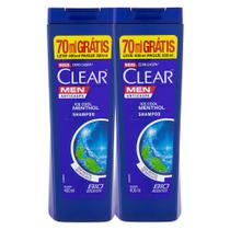 Kit 2 Shampoo Anticaspa Clear Men Ice Cool Menthol 400ml