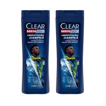 Kit 2 Shampoo Anticaspa Clear Men Vini Jr. Hidratação Campeã 200ml