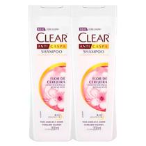 Kit 2 Shampoo Anticaspa Clear Women Flor de Cerejeira 200ml