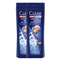 Kit 2 Shampoo Anticaspa Controle Coceira Clear Men 200ml