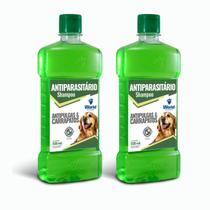 Kit 2 Shampoo Antipulgas Carrapatos Cães World 500ml