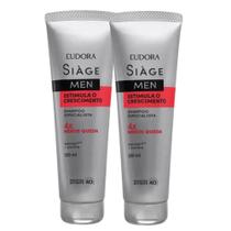 Kit 2 Shampoo Antiqueda Estimula O Crescimento Masculino 250ml Eudora Siàge Men Kit 2 Shampoo Antiqueda Estimula O Crescimento Masculino 250ml Eudora Siàge Men