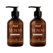 Kit 2 Shampoo Antiqueda Fortalecedor Monovin Raaf Cosmetics - 500ml