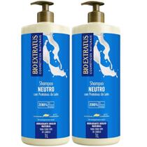 Kit 2 Shampoo Brilho Natural Neutro 1 L Bio Extratus