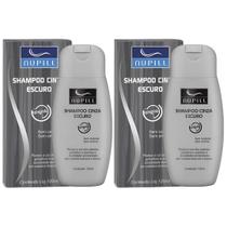 Kit 2 Shampoo Cinza Escuro Nupill Cabelo Grisalho Profissional Sem Amonia E Oxidantes 120ml Kit 2 Shampoo Cinza Escuro Nupill Cabelo Grisalho Profissional Sem Amonia E Oxidantes 120ml