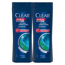 Kit 2 Shampoo Clear Men Ice Cool Menthol 400ml