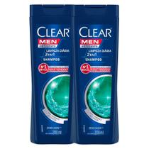 Kit 2 Shampoo Clear Men Limpeza Diária 2 em 1 200ml