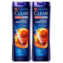 Kit 2 Shampoo Clear Men Queda Control 400ml