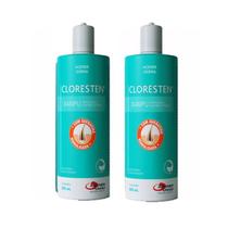 Kit 2 Shampoo Cloresten 500 Ml Shampoo Para Cães E Gatos