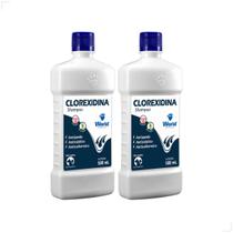 Kit 2 Shampoo Clorexidina Dugs Cães Anti Queda 500ml Medida:500ml