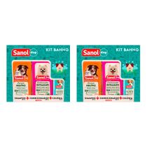 Kit 2 Shampoo+Condicionador + Colônia Pet Sanol Dog cada
