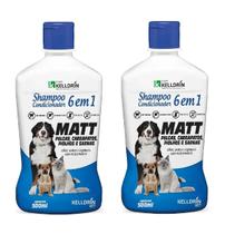 Kit 2 Shampoo Condicionador Mata Pulgas Carrapatos Piolhos
