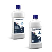 Kit 2 Shampoo de Clorexidina Caes e Gatos Word Veterinaria 500ml